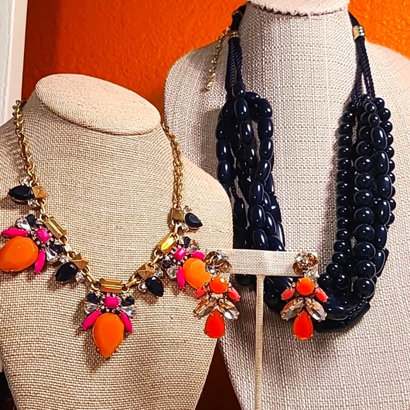 11-Item Designer Navy & Pink Jewel Lot w Stella&Dot, VS, J. Crew & Vineyard Vine - Picture 10 of 12